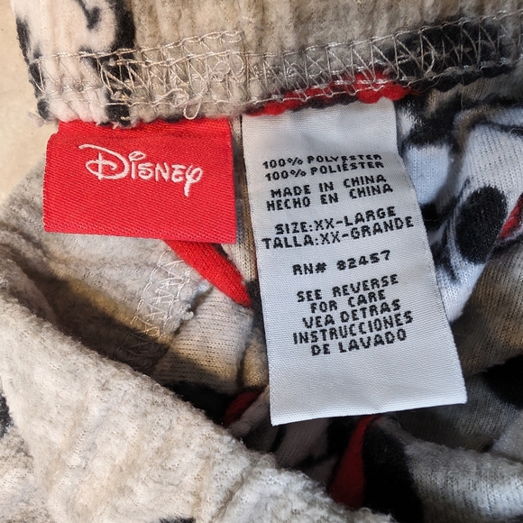 Men's Fleece Christmas Mickey Mouse Pajama Pants - Picture 2 of 2